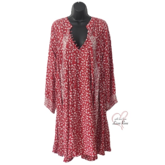 Fall Colored Pomegranate Cranberry Fiore Short Dress (Natalie Martin) - Picture 1 of 3
